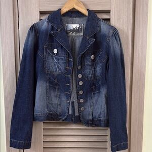 John Galliano Italy 🇮🇹 Fashion Blue Denim Jacket Xl